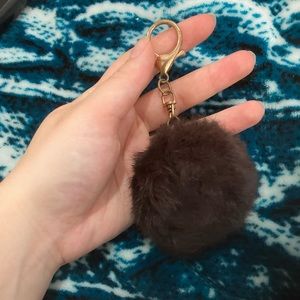 Black Pom Pom keychain